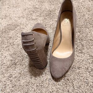 Vince Camuto Taupe Suede Heels